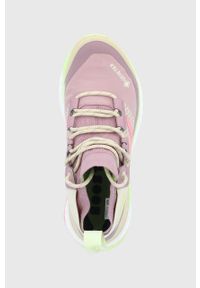 adidas TERREX buty Free Hiker GW8698 damskie kolor różowy. Zapięcie: sznurówki. Kolor: różowy. Materiał: guma. Szerokość cholewki: normalna. Styl: klasyczny #3