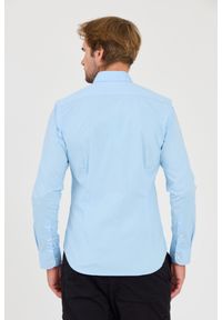 La Martina - LA MARTINA Błękitna męska koszula Poplin Stretch, Rozmiar XXL. Kolor: niebieski #5
