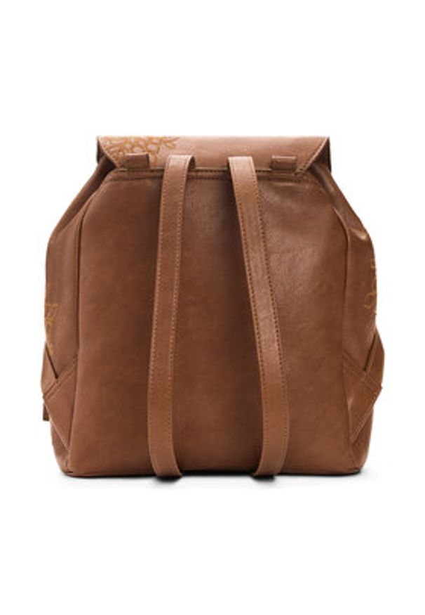 Desigual Plecak 26SAKP39 Brązowy. Kolor: brązowy. Materiał: skóra