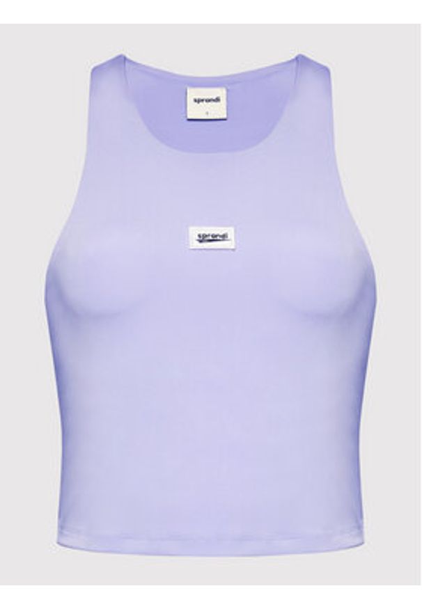 Sprandi Top SP22-TPD102 Fioletowy Slim Fit. Kolor: fioletowy. Materiał: syntetyk