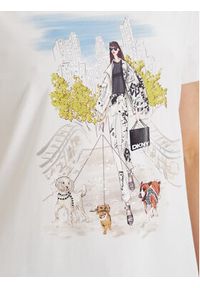 DKNY T-Shirt Central Park Conversational P61M0WNA Biały Regular Fit. Kolor: biały. Materiał: bawełna #5