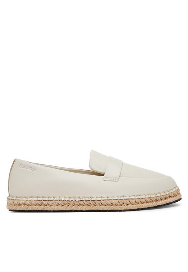 Calvin Klein Espadryle Espadrille W/Ck Hw - Lth HW0HW02390 Écru. Materiał: skóra