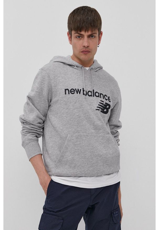 New Balance - Bluza. Okazja: na co dzień. Kolor: szary. Styl: casual