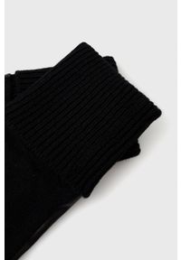 Desigual Rękawiczki z domieszką wełny damskie kolor czarny. Kolor: czarny. Materiał: wełna #2