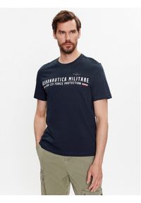 Aeronautica Militare T-Shirt 231TS1942J538 Granatowy Regular Fit. Kolor: niebieski. Materiał: bawełna