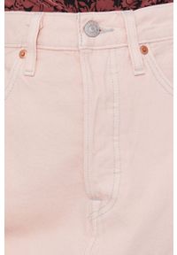 Levi's® - Levi's Spódnica jeansowa kolor różowy mini prosta. Okazja: na spotkanie biznesowe, na co dzień. Kolor: różowy. Materiał: jeans. Wzór: gładki. Styl: biznesowy, casual #5