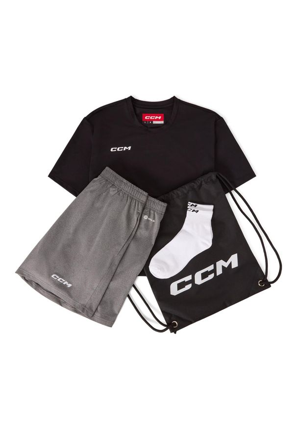 CCM - Zestaw do jazdy na lądzie - Junior - Czarny - XL. Kolor: czarny. Materiał: dresówka. Sport: fitness