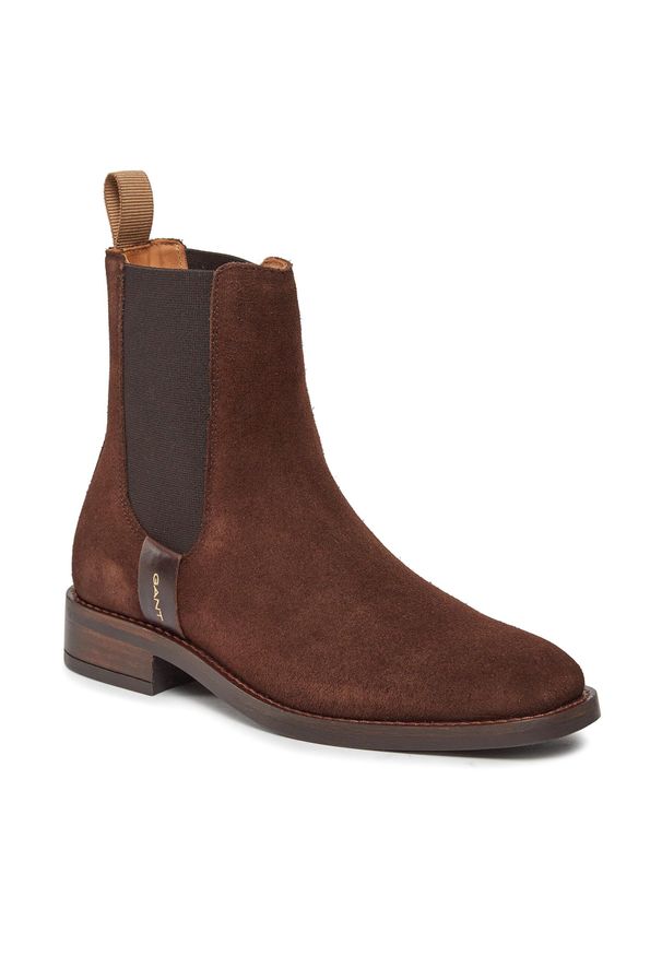 GANT - Sztyblety Gant Fayy Chelsea Boot 27553384 Dark Brown. Kolor: brązowy