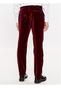 BOSS - Boss Spodnie garniturowe H-Genius-Tux-231 50484723 Bordowy Slim Fit. Kolor: czerwony. Materiał: bawełna #4