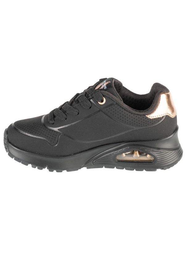 skechers - Buty do chodzenia dla dzieci Skechers Uno Gen1 Shimmer. Kolor: czarny. Materiał: materiał, syntetyk. Szerokość cholewki: normalna. Sport: turystyka piesza