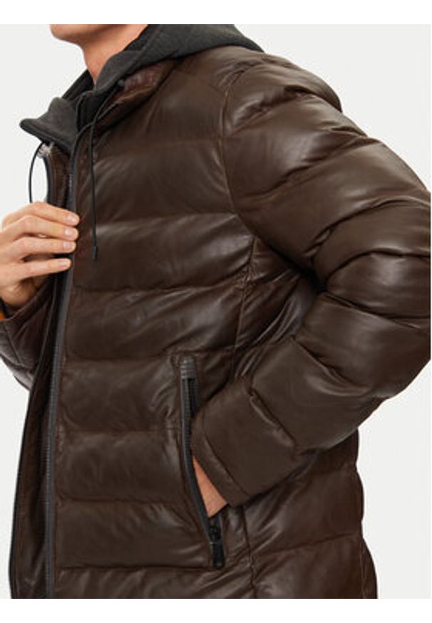 Milestone Kurtka zimowa Callisto 431019 60300 Brązowy Regular Fit. Kolor: brązowy. Materiał: skóra. Sezon: zima