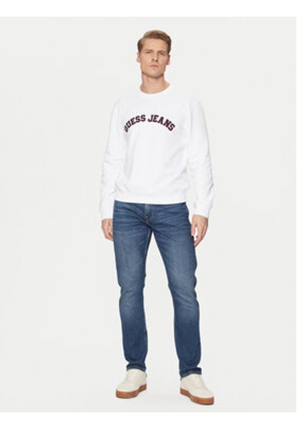 Guess Jeans Bluza M5RQ41 KCPR1 Biały Regular Fit. Kolor: biały. Materiał: bawełna