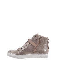 Trampki Bayla-156 4079 Diamonds Grey Buewax Coco, Złoto, Skóra naturalna. Wysokość cholewki: przed kolano. Zapięcie: zamek. Kolor: złoty. Materiał: skóra. Szerokość cholewki: normalna. Wzór: geometria. Styl: elegancki #2