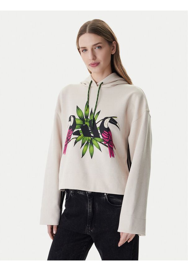 Adidas - adidas Bluza Farm Rio KS8031 Écru Loose Fit. Kolor: kremowy. Materiał: syntetyk, bawełna