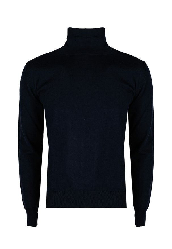 Takeshy Kurosawa Sweter | 83475 | Maglia D/Vita Calato Lana | Mężczyzna | Granatowy. Okazja: na co dzień. Typ kołnierza: golf. Kolor: niebieski. Materiał: akryl, wełna. Styl: casual