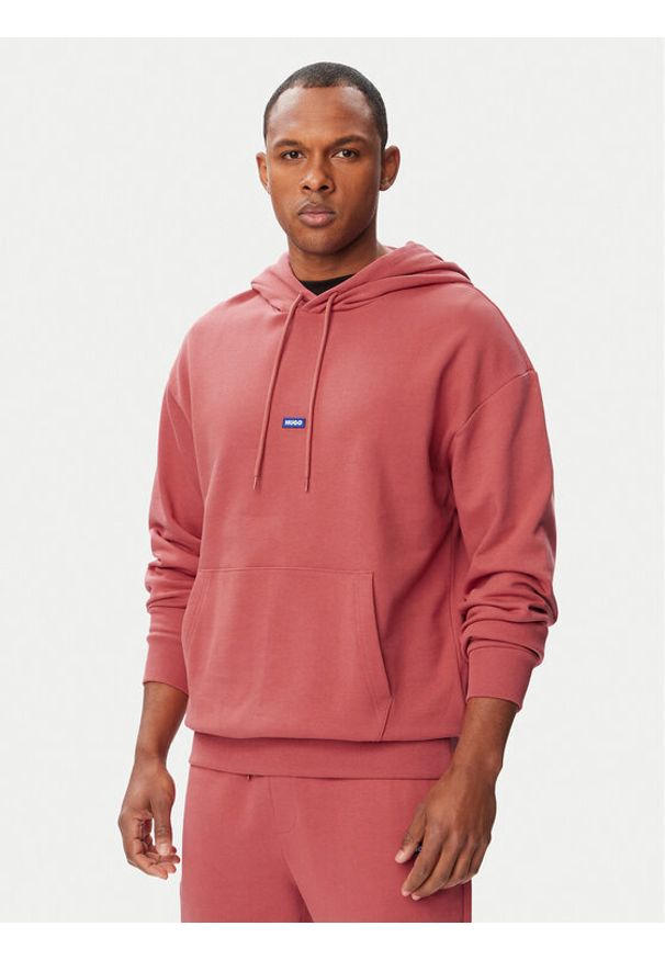 Hugo - HUGO Dres Nalonso Nap 50522369 Czerwony Regular Fit. Kolor: czerwony. Materiał: bawełna
