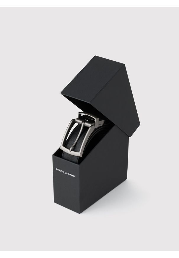 Pako Lorente - PAKO LORENTE – Dwustronny skórzany pasek męski. Materiał: skóra