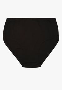 Born2be - Czarne Gładkie Majtki Figi z Bawełny Idina. Kolekcja: plus size. Kolor: czarny. Materiał: bawełna. Wzór: gładki