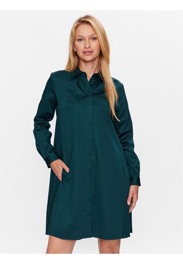 Seidensticker Sukienka koszulowa 60.130701 Zielony Regular Fit. Kolor: zielony. Materiał: wiskoza. Typ sukienki: koszulowe