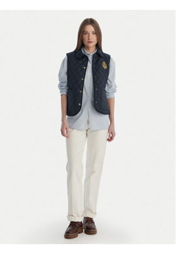 Lauren Ralph Lauren - LAUREN RALPH LAUREN Bezrękawnik 297P10887001 Granatowy Regular Fit. Kolor: niebieski. Materiał: syntetyk. Długość rękawa: bez rękawów