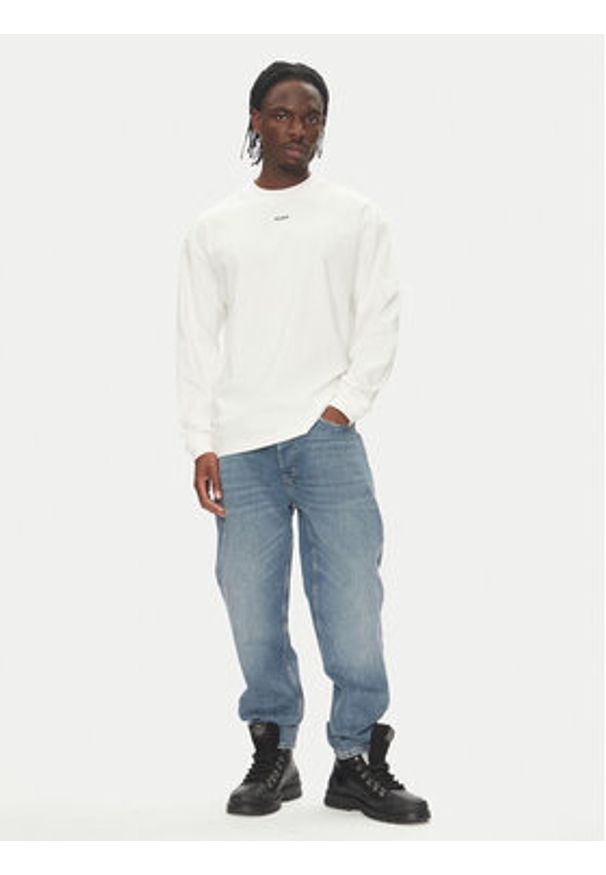 Hugo - HUGO Bluza Daposo 50511029 Beżowy Relaxed Fit. Kolor: beżowy. Materiał: bawełna