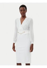 Rinascimento Sukienka koktajlowa CFC0123289003 Biały Regular Fit. Kolor: biały. Materiał: syntetyk. Styl: wizytowy #1