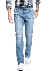 Wrangler - WRANGLER SPODNIE MĘSKIE GREENSBORO FADED BLUE W15QY1306