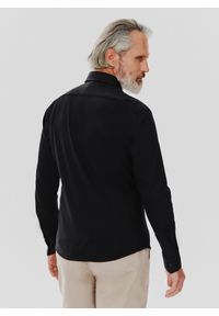 Pako Lorente - PAKO LORENTE – Czarna bawełniana koszula męska. Kolor: czarny, zielony. Materiał: bawełna. Długość rękawa: długi rękaw. Długość: długie. Wzór: gładki #3