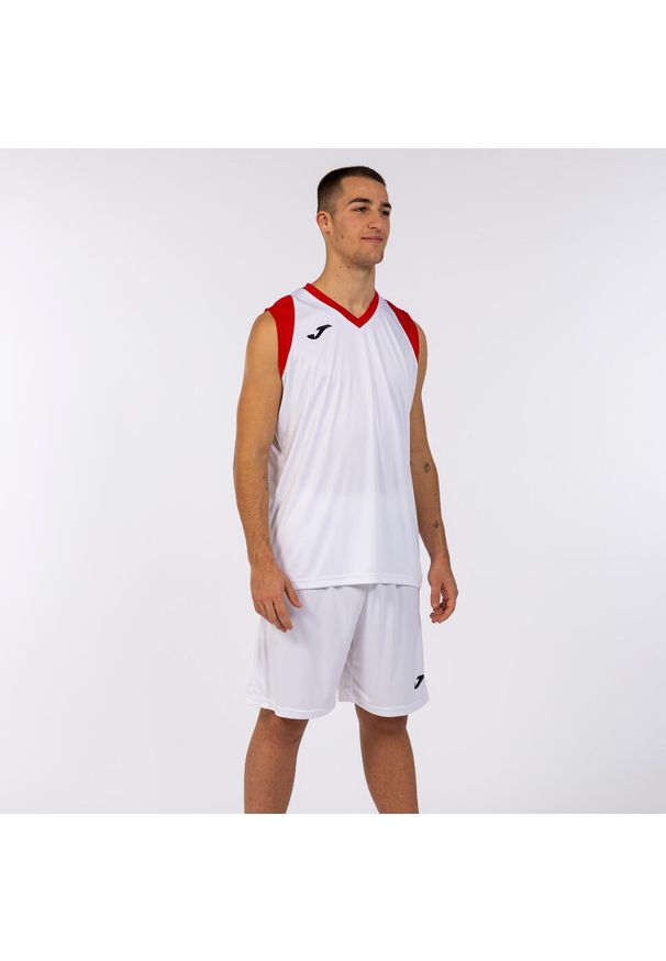 Zestaw do koszykówki dla dorosłych Joma Final II. Kolor: czerwony, wielokolorowy, biały. Materiał: dresówka. Sport: koszykówka