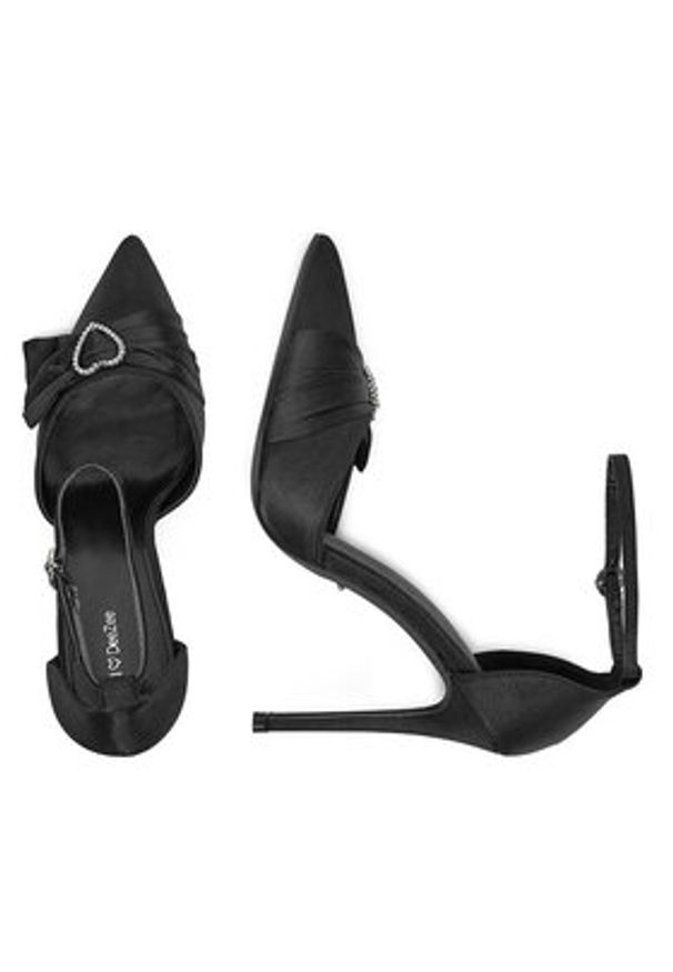 DeeZee Szpilki Q93079-15 Czarny. Kolor: czarny. Materiał: materiał. Obcas: na szpilce