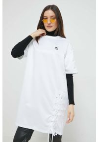 adidas Originals sukienka Always Original kolor biały mini prosta. Okazja: na co dzień. Kolor: biały. Materiał: włókno, materiał. Typ sukienki: proste. Styl: casual. Długość: mini #4