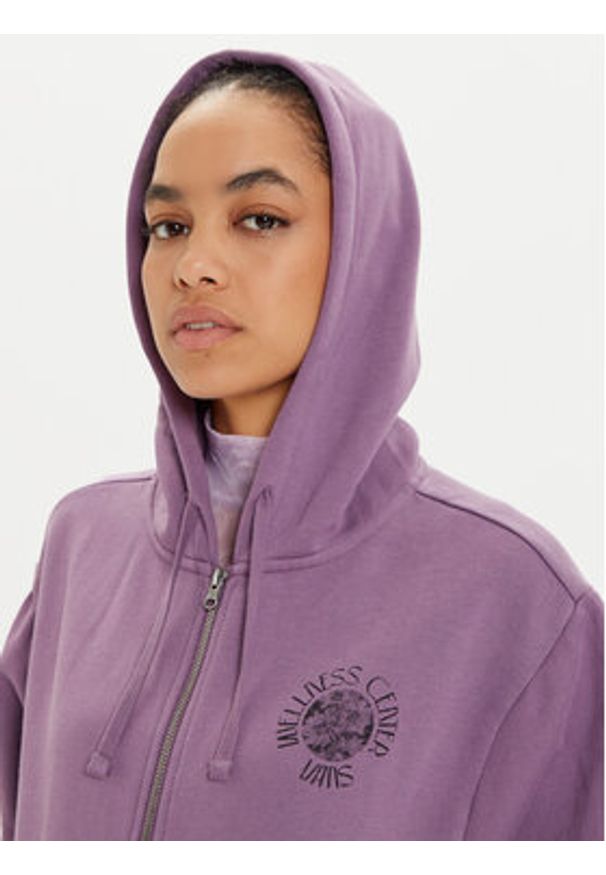 Vans Bluza Wellness VN000HCT Fioletowy Loose Fit. Kolor: fioletowy. Materiał: bawełna, syntetyk
