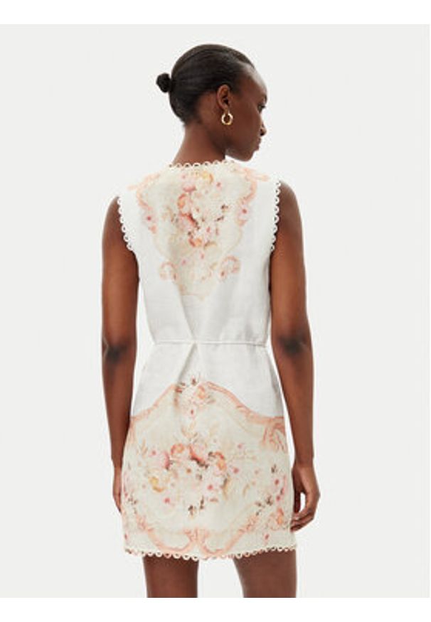 TwinSet - TWINSET Sukienka letnia 251TT2441 Beżowy Regular Fit. Kolor: beżowy. Materiał: len. Sezon: lato