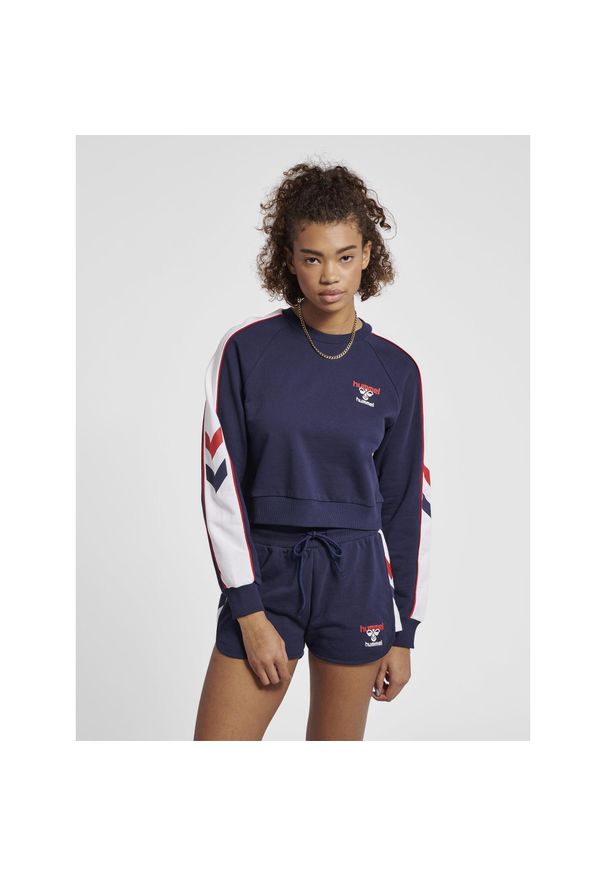 Damska bluza crop Hummel IC Durban. Kolor: niebieski