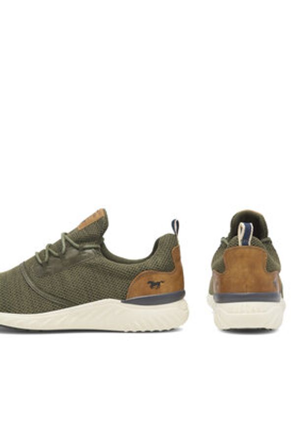 Mustang Sneakersy 4132-311 Khaki. Kolor: brązowy. Materiał: materiał