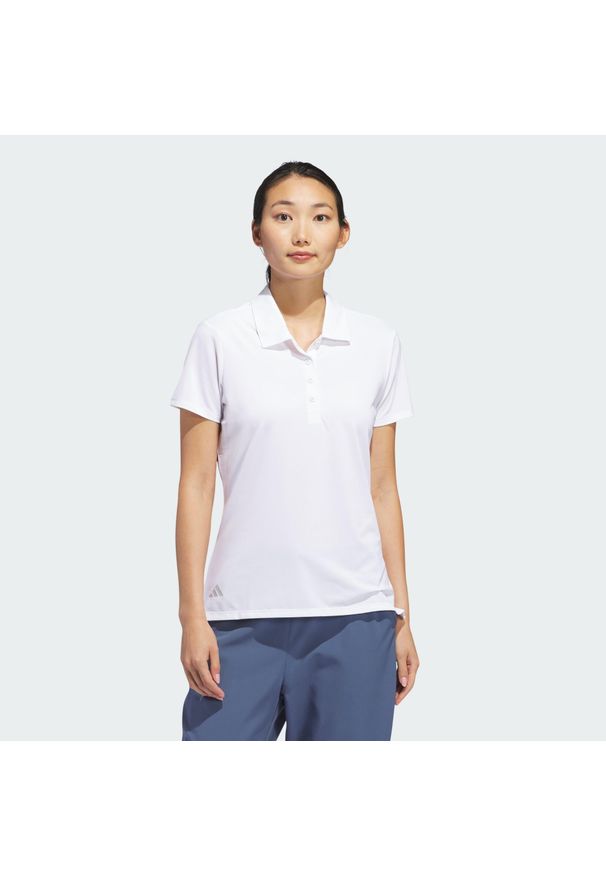 Adidas - Koszulka polo z krótkim rękawem Ultimate365 Solid. Okazja: na co dzień. Typ kołnierza: polo. Kolor: biały. Materiał: materiał. Długość rękawa: krótki rękaw. Długość: krótkie. Styl: casual, sportowy
