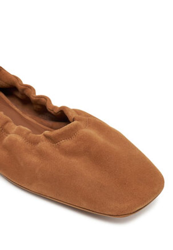 Pepe Jeans Baleriny Poppy Basic PLS10430 Brązowy. Kolor: brązowy. Materiał: zamsz, skóra