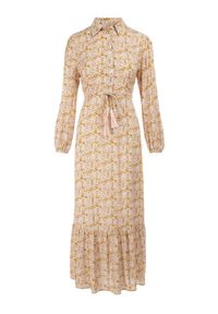 Born2be - Żółta Sukienka Basinna. Kolor: żółty. Typ sukienki: koszulowe. Styl: klasyczny, elegancki. Długość: maxi #4