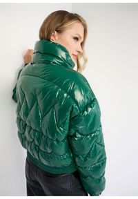 Ochnik - Kurtka jesienna damska bomber jacket. Okazja: na co dzień. Typ kołnierza: bez kaptura. Kolor: zielony. Materiał: nylon. Sezon: jesień. Styl: casual