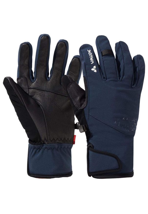 Rękawice narciarskie męskie Vaude Lagalp Softshell. Kolor: niebieski. Materiał: skóra, poliester. Sezon: zima. Sport: narciarstwo