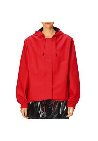Kurtka Rains String W 18040-12 - czerwona. Kolor: czerwony. Materiał: poliester, materiał