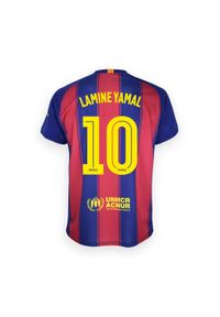 Koszulka domowa Lamine Yamal FC Barcelona 25/26 dla dzieci. Kolor: czerwony, wielokolorowy. Sport: piłka nożna