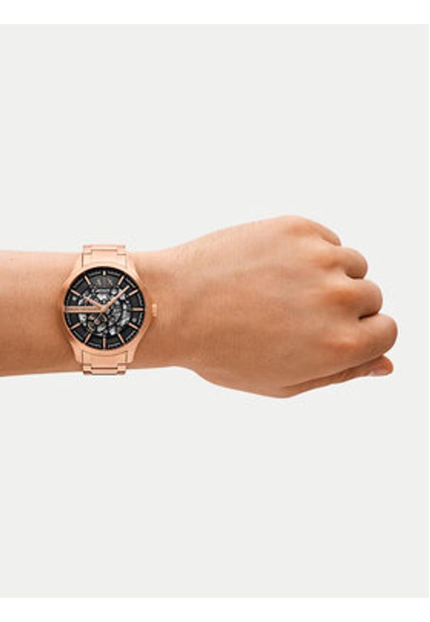 Armani Exchange Zegarek Hampton Automatic AX2456 Złoty. Kolor: złoty