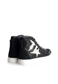 Trussardi Jeans Sneakersy | 79A00031 | Kobieta | Czarny. Nosek buta: okrągły. Zapięcie: zamek. Kolor: czarny. Materiał: skóra ekologiczna. Wzór: aplikacja