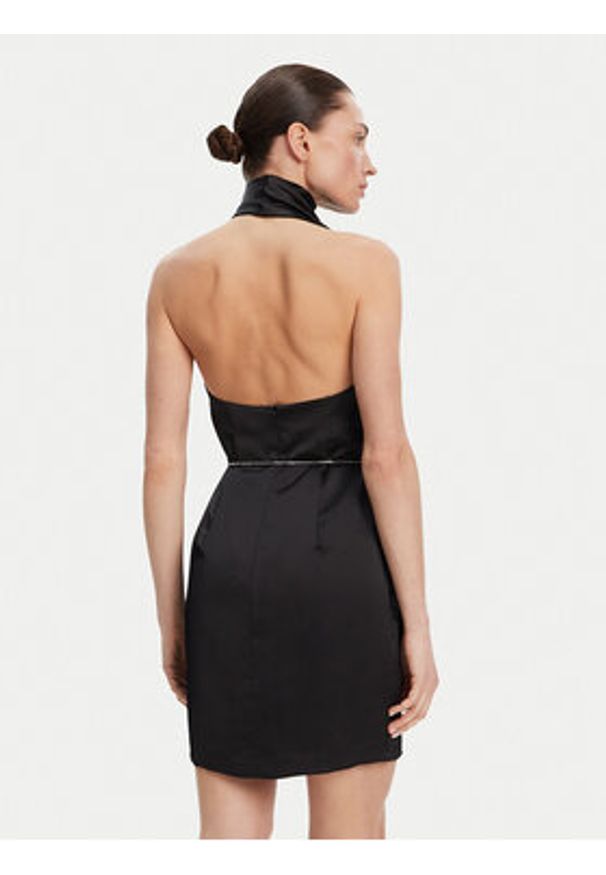 Hugo - HUGO Sukienka koktajlowa Kinema-1 50536440 Czarny Slim Fit. Kolor: czarny. Materiał: syntetyk. Styl: wizytowy