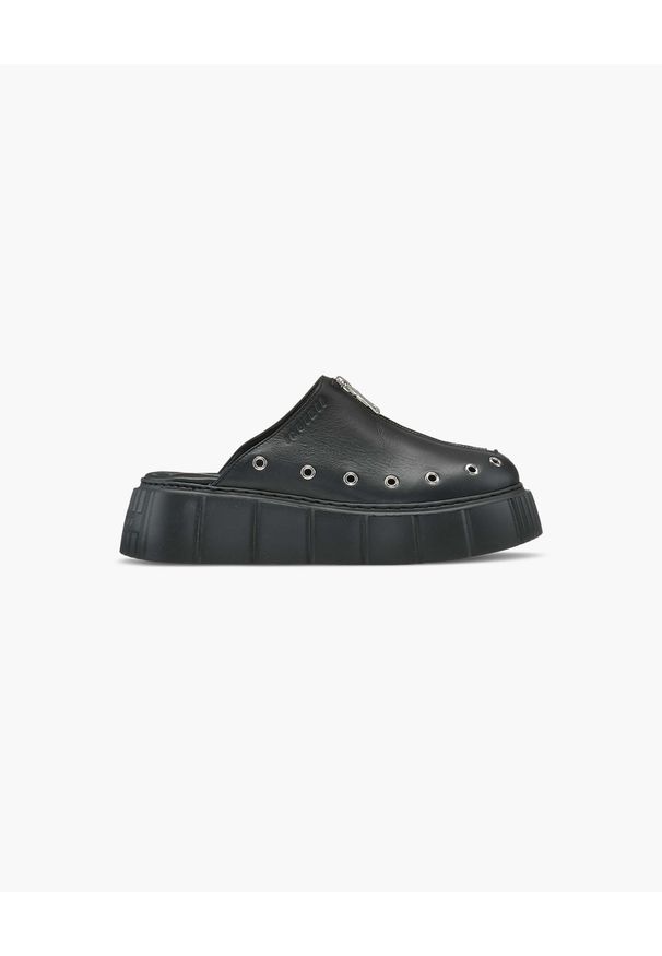 Inuikii Matilda Mule Klapki damskie. Okazja: na co dzień. Kolor: czarny. Materiał: guma, materiał. Sezon: lato. Styl: casual