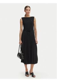 TOMMY HILFIGER - Tommy Hilfiger Sukienka codzienna WW0WW49312 Czarny Regular Fit. Okazja: na co dzień. Kolor: czarny. Materiał: syntetyk. Typ sukienki: proste. Styl: casual #2