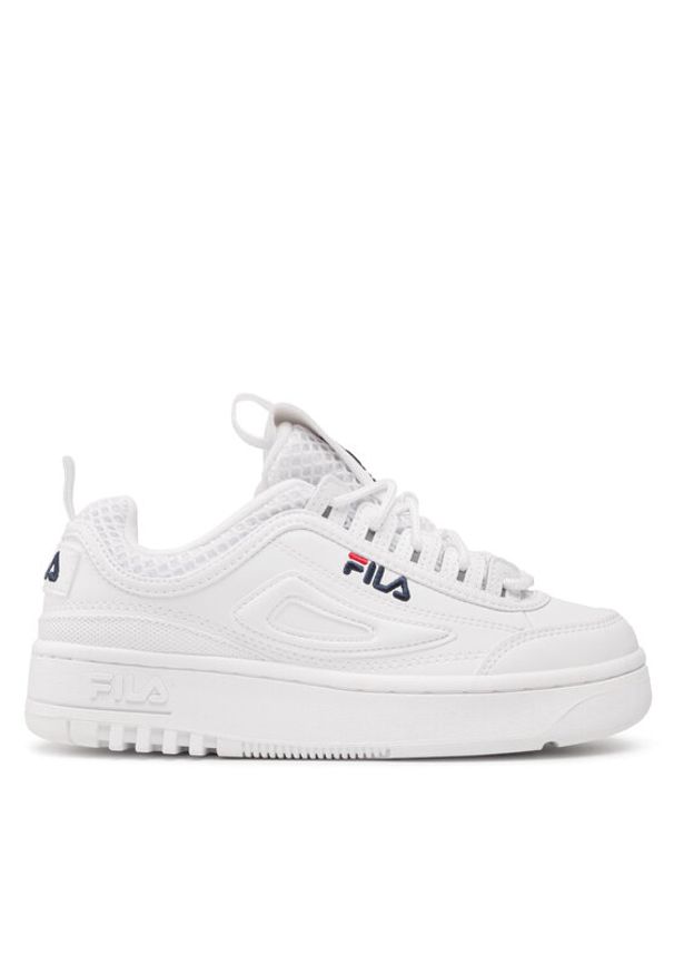 Fila Sneakersy Fx Disruptor Wmn 1011386.1FG Biały. Kolor: biały. Materiał: skóra