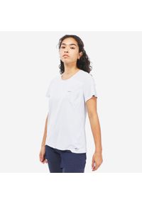 quechua - Koszulka turystyczna damska Quechua FH900. Kolor: niebieski, szary, wielokolorowy. Materiał: poliester, materiał. Sport: wspinaczka #1