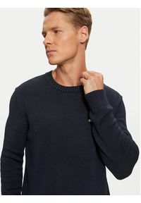 Tommy Jeans Sweter Essential DM0DM18370 Granatowy Slim Fit. Kolor: niebieski. Materiał: bawełna #3